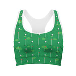 Golf Course Pattern Print Women's Sports Bra