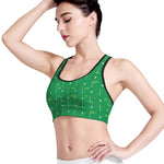 Golf Course Pattern Print Women's Sports Bra