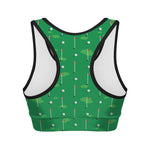 Golf Course Pattern Print Women's Sports Bra
