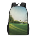 Golf Course Print 17 Inch Backpack