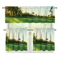 Golf Course Print 3 Piece Kitchen Curtains