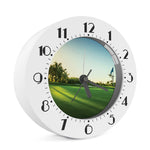 Golf Course Print Alarm Clock