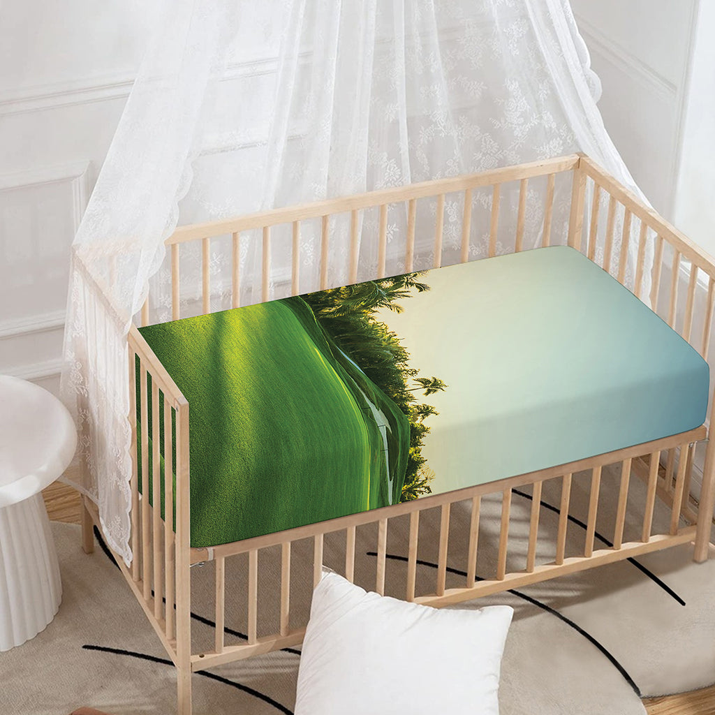 Golf Course Print Baby Crib Sheet