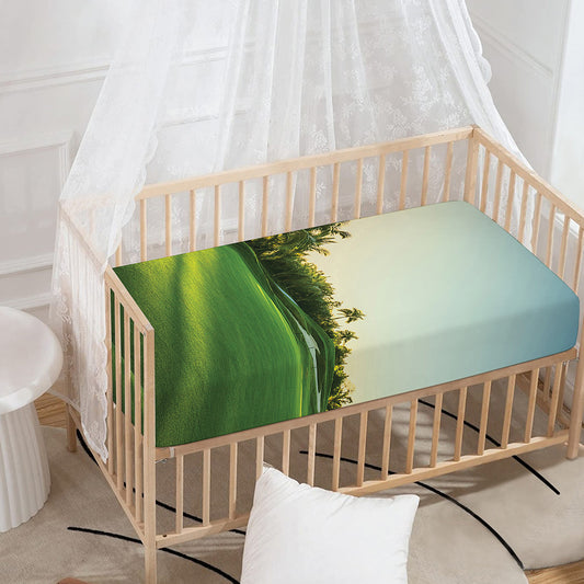 Golf Course Print Baby Crib Sheet