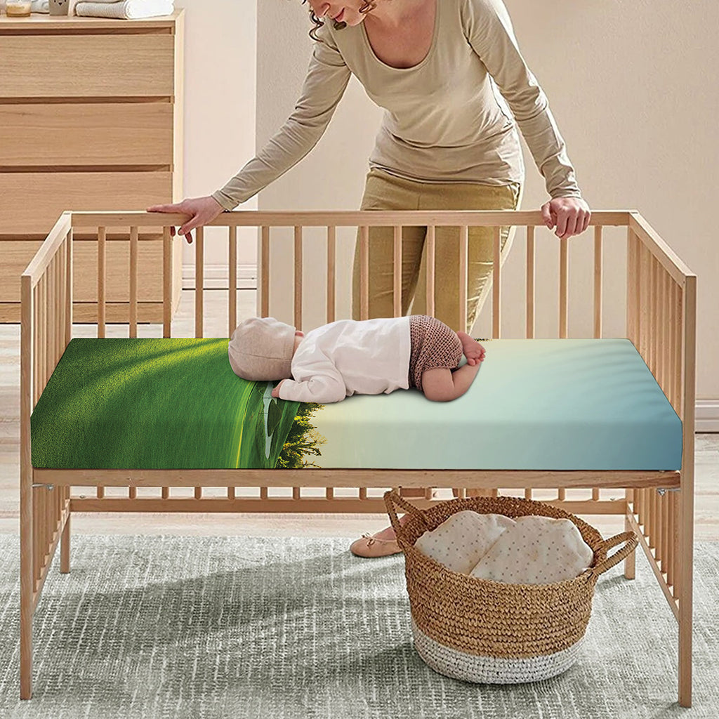 Golf Course Print Baby Crib Sheet