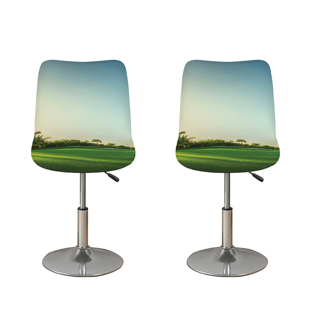 Golf Course Print Bar Stool Covers