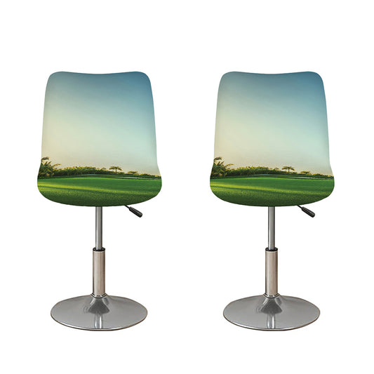 Golf Course Print Bar Stool Covers