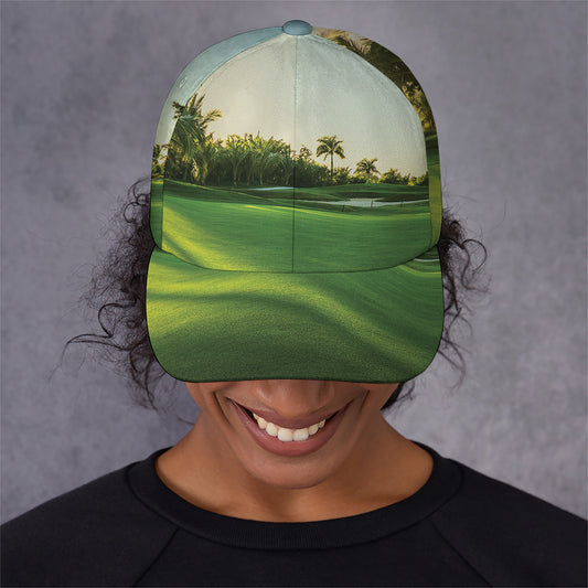 Golf Course Print Baseball Cap