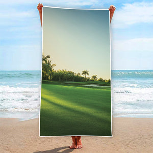 Golf Course Print Beach Towel