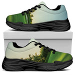Golf Course Print Black Chunky Shoes