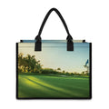 Golf Course Print Canvas Tote Bag