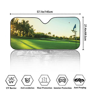 Golf Course Print Car Windshield Sun Shade