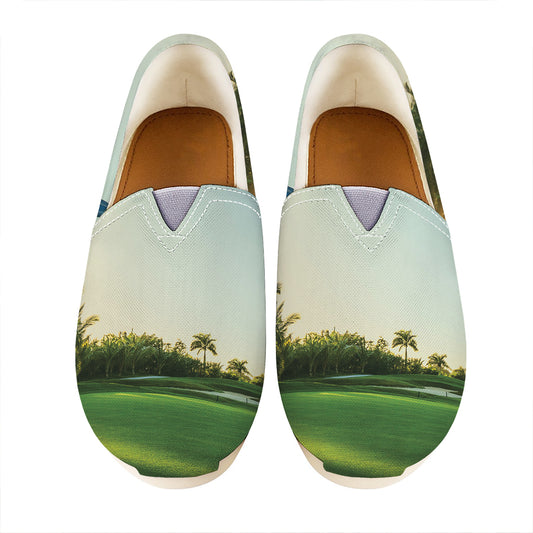 Golf Course Print Casual Shoes