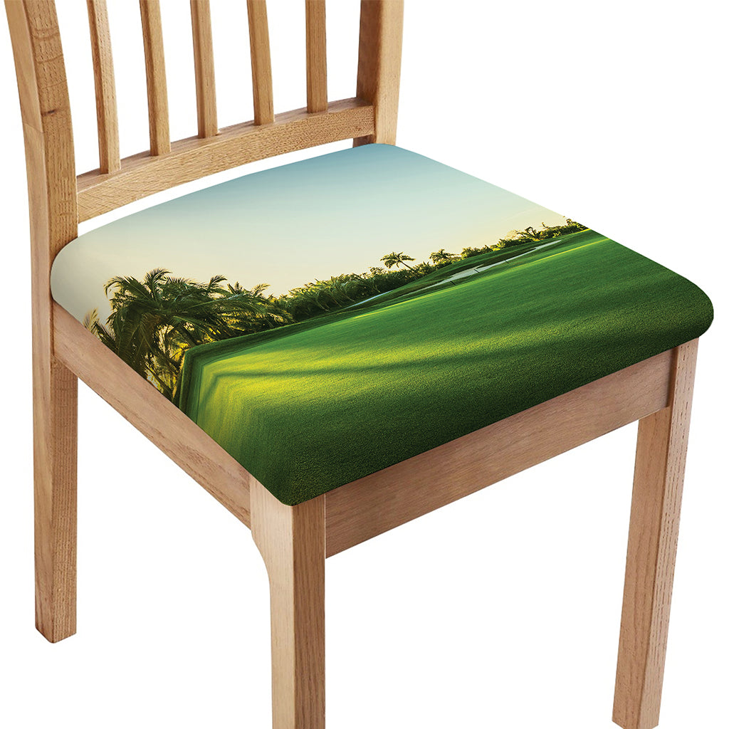 Golf Course Print Chair Cushion Cover