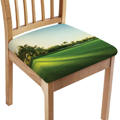 Golf Course Print Chair Cushion Cover