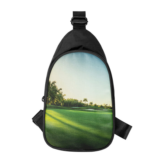Golf Course Print Chest Bag
