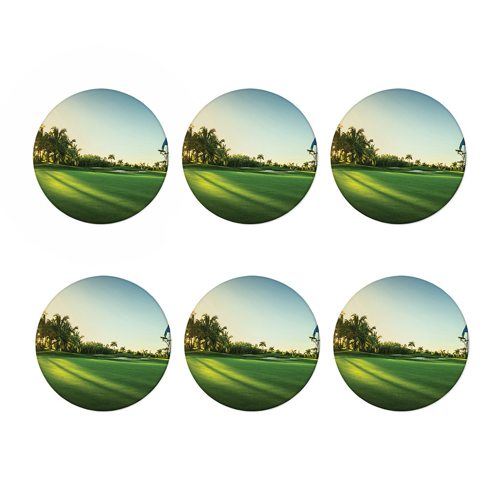 Golf Course Print Coaster Set