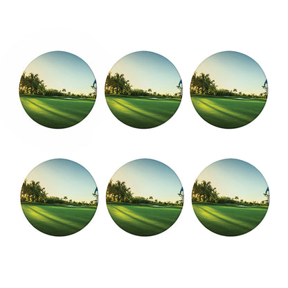 Golf Course Print Coaster Set