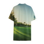 Golf Course Print Cotton Hawaiian Shirt