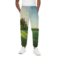 Golf Course Print Cotton Sweatpants