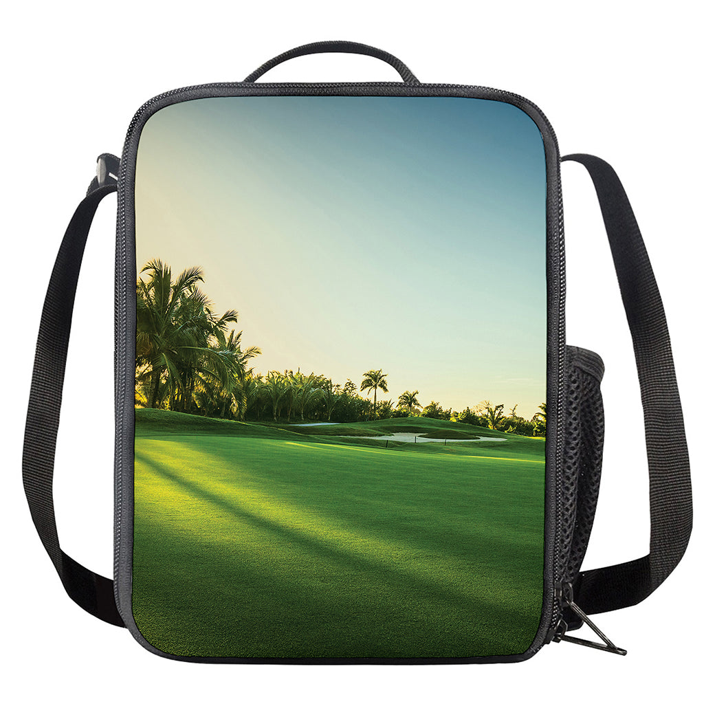 Golf Course Print Crossbody Lunch Bag