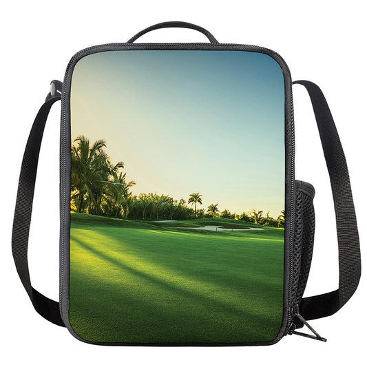 Golf Course Print Crossbody Lunch Bag