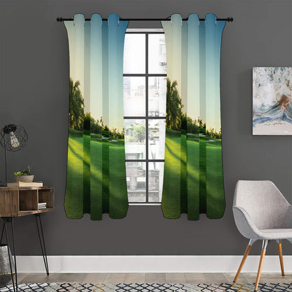 Golf Course Print Curtain