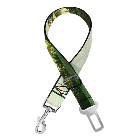 Golf Course Print Dog Seat Belt