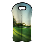 Golf Course Print Double Neoprene Wine Tote