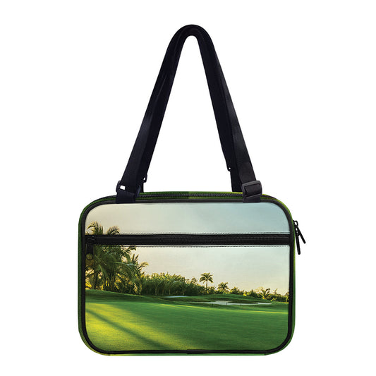 Golf Course Print Double Strap Bible Bag