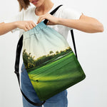 Golf Course Print Drawstring Backpack