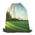 Golf Course Print Drawstring Bag