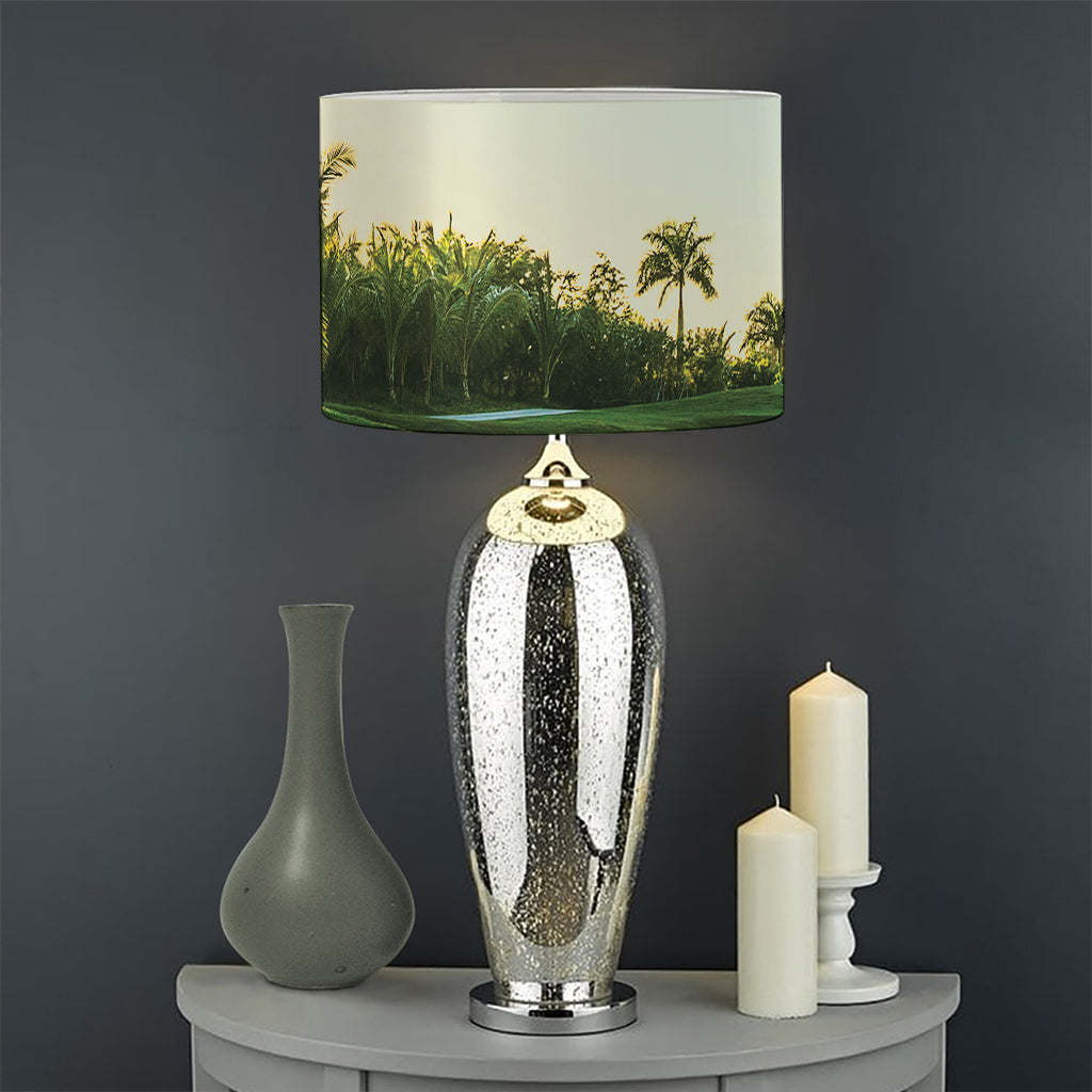 Golf Course Print Drum Lamp Shade