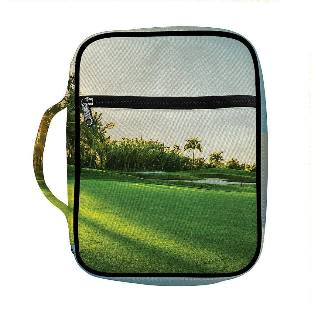 Golf Course Print Front Pocket Bible Bag