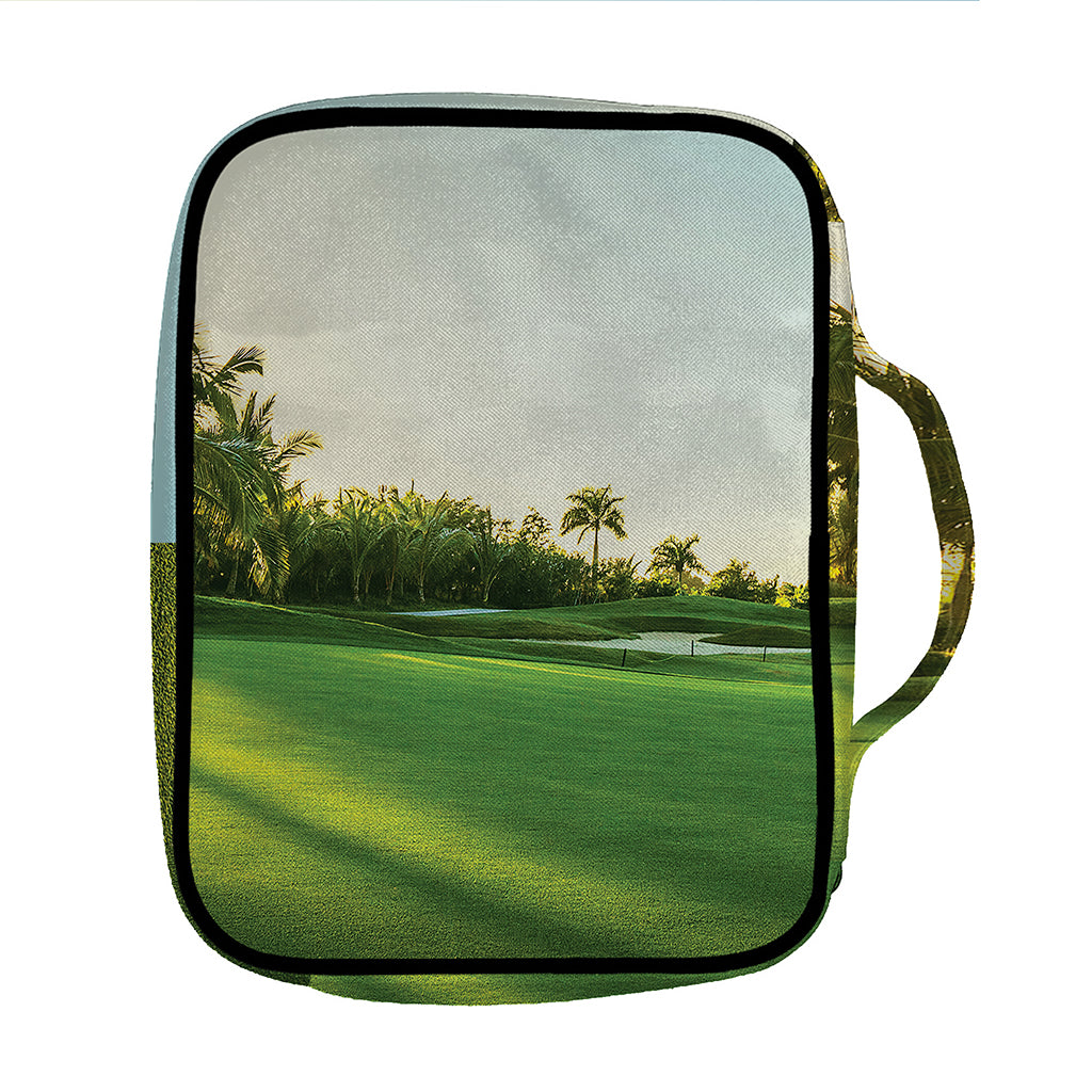 Golf Course Print Front Pocket Bible Bag