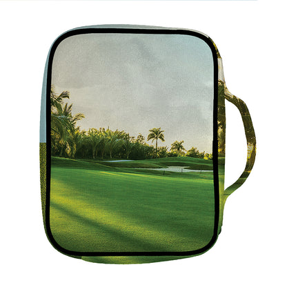 Golf Course Print Front Pocket Bible Bag