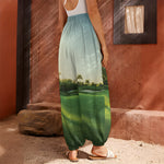 Golf Course Print Harem Pants
