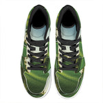 Golf Course Print High Top Leather Sneakers