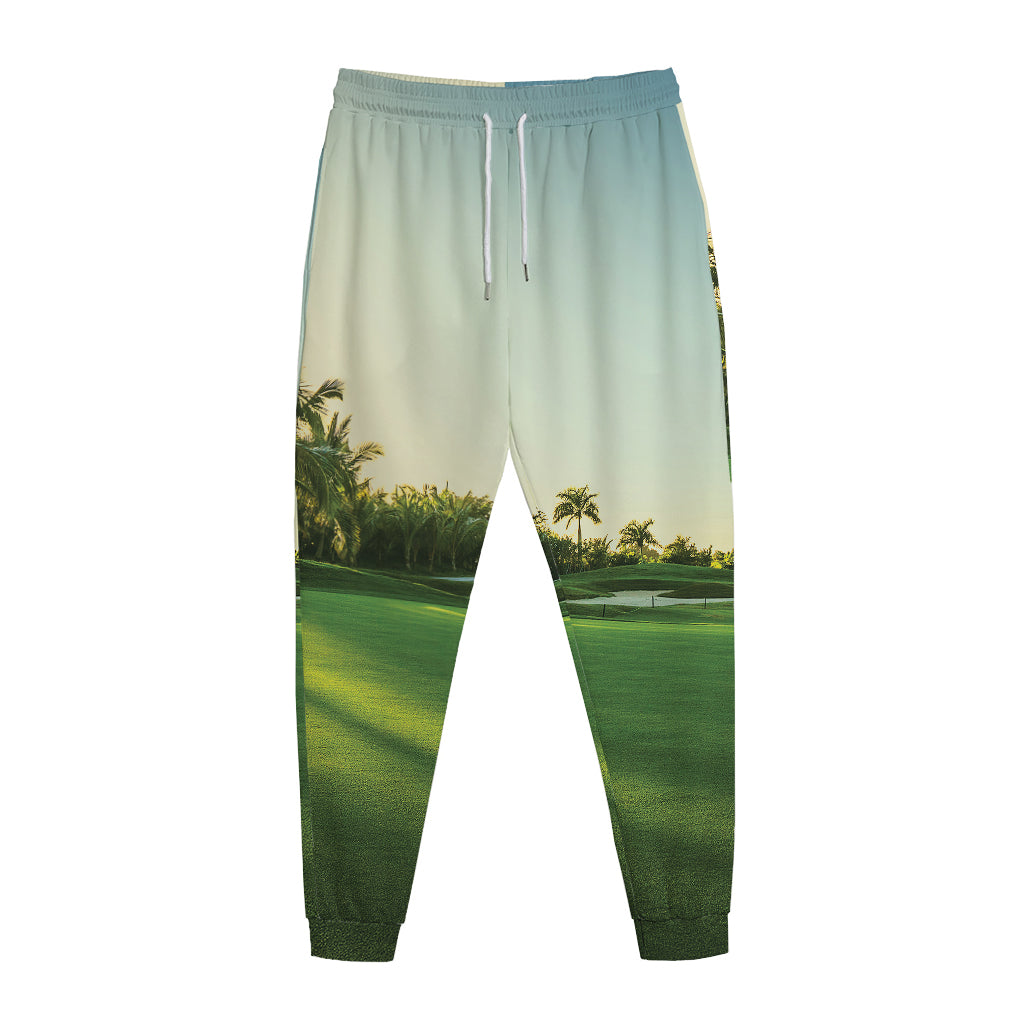 Golf Course Print Jogger Pants