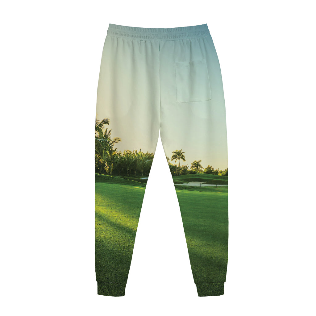 Golf Course Print Jogger Pants