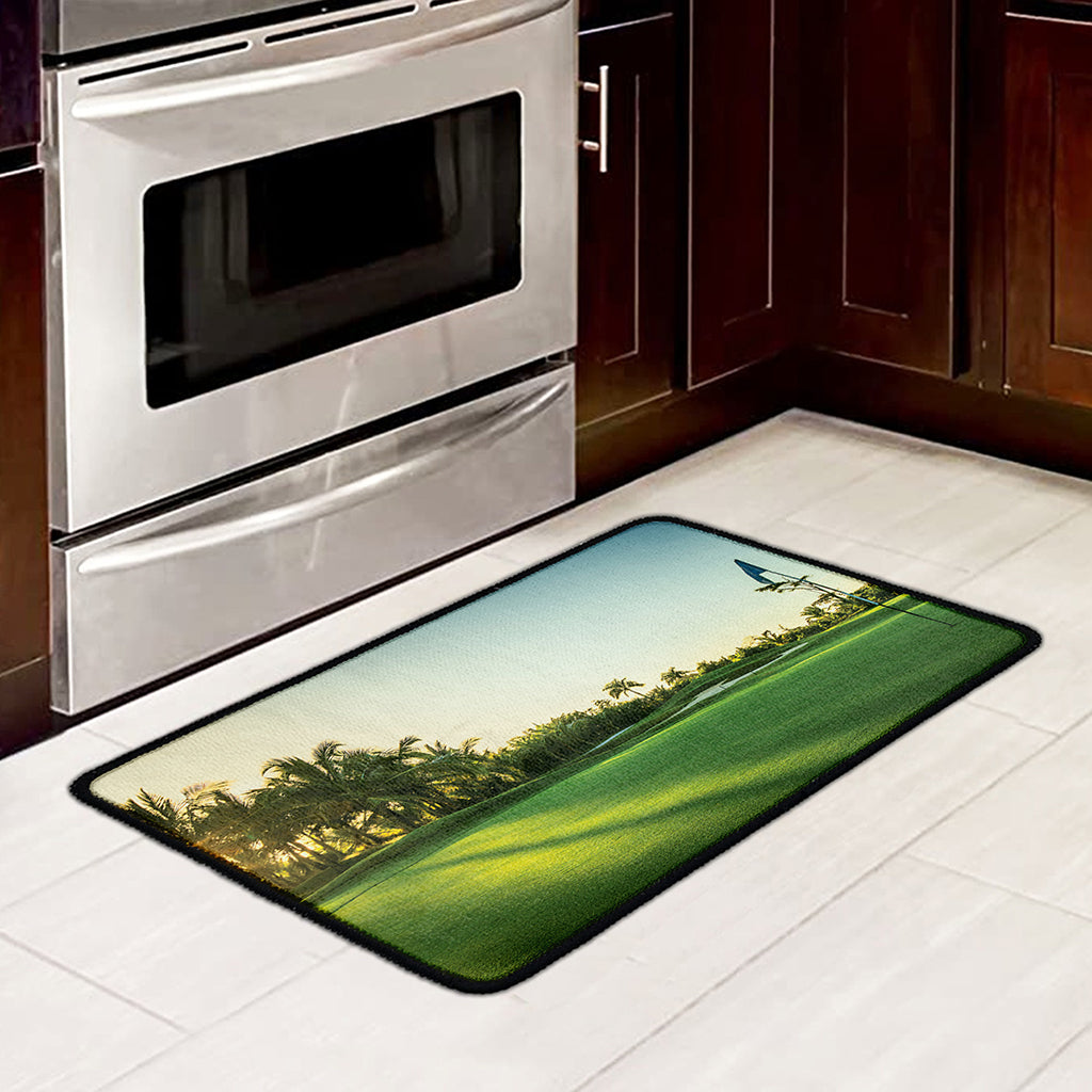 Golf Course Print Kitchen Mat