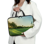 Golf Course Print Laptop Sleeve With Handle