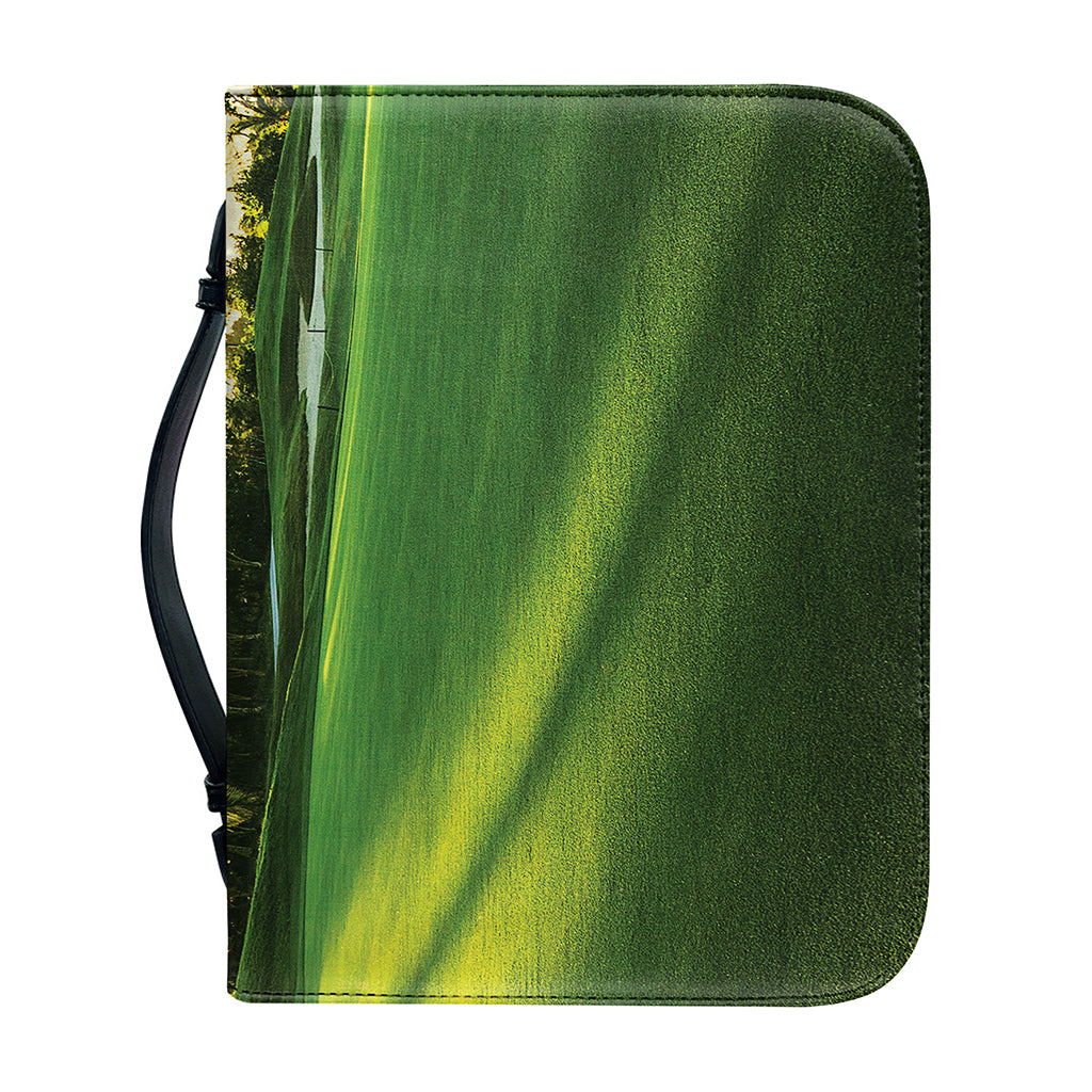 Golf Course Print Leather Bible Cover