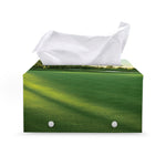 Golf Course Print Leather Tissue Box Cover