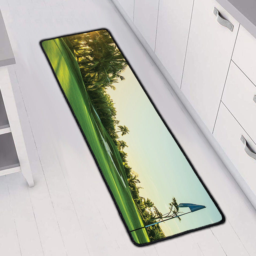 Golf Course Print Long Kitchen Mat