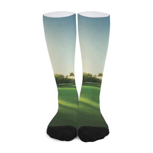 Golf Course Print Long Socks