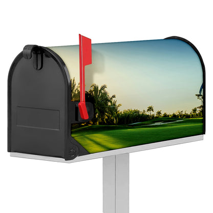 Golf Course Print Mailbox Cover