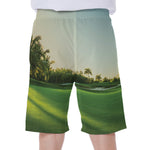 Golf Course Print Men's Beach Shorts