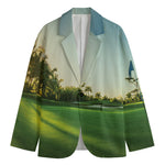 Golf Course Print Men's Blazer