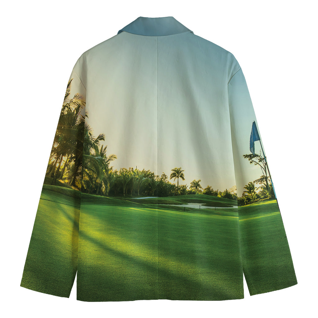 Golf Course Print Men's Blazer